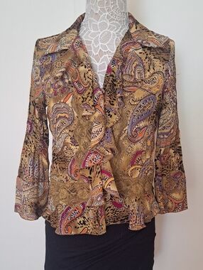 Allison Taylor vintage mixed Print of Paisley and Leopard Animal